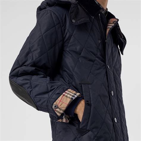 burberry detachable hood diamond quilted coat|burberry fernleigh diamond quilted jacket.